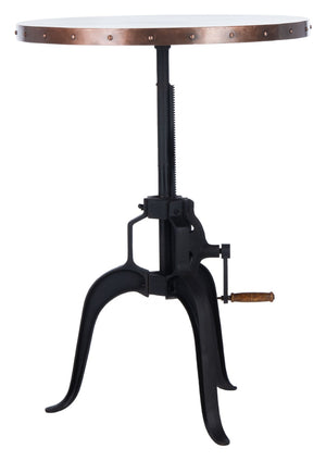 Safavieh Nesta Crank Table – Artisan-Crafted Black Iron Base With Unique Copper Top For Chic Decor Accent FOX7208A