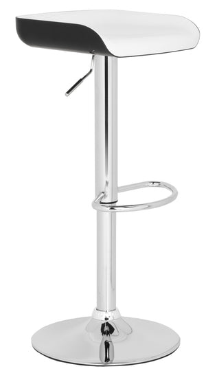 Safavieh Rameka Swivel Bar Stool - Adjustable Height, 360° Rotation, Modern Chrome & Abs Design For Comfort FOX7500A
