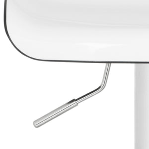Safavieh Rameka Swivel Bar Stool - Adjustable Height, 360° Rotation, Modern Chrome & Abs Design For Comfort FOX7500A