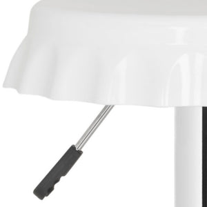 Safavieh Bunky Swivel Bar Stool - Adjustable Pop-Art Style With Glossy White Seat & Chrome Base For Fun Spaces FOX7505A