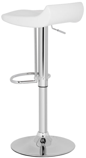 Safavieh Avish Swivel Bar Stool - Modern Adjustable Seat With Chrome Base For Stylish Home Entertaining Spaces White FOX7506A