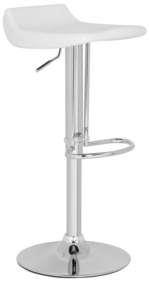 Safavieh Avish Swivel Bar Stool - Modern Adjustable Seat With Chrome Base For Stylish Home Entertaining Spaces White FOX7506A
