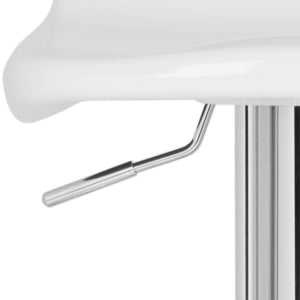 Safavieh Avish Swivel Bar Stool - Modern Adjustable Seat With Chrome Base For Stylish Home Entertaining Spaces White FOX7506A