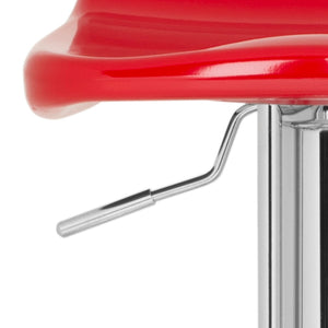 Safavieh Avish Swivel Bar Stool - Modern Adjustable Seat With Chrome Base For Stylish Home Entertaining Spaces Red FOX7506C