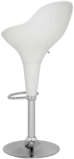 Safavieh Reptone Barstool - Adjustable White Faux Leather Swivel Stool With Chrome Accents For Modern Spaces FOX7508A