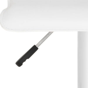 Safavieh Sheba Swivel Bar Stool - Modern Adjustable Height, Chic White Faux Leather, Perfect For Any Space FOX7510A