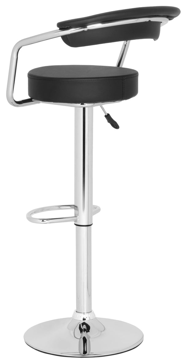 Safavieh Angus Swivel Bar Stool - Stylish Mid-Century Design With Chrome Accents & 360° Rotation For Comfort FOX7511B