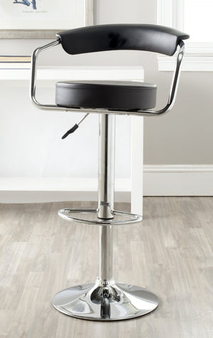 Safavieh Angus Swivel Bar Stool - Stylish Mid-Century Design With Chrome Accents & 360° Rotation For Comfort FOX7511B