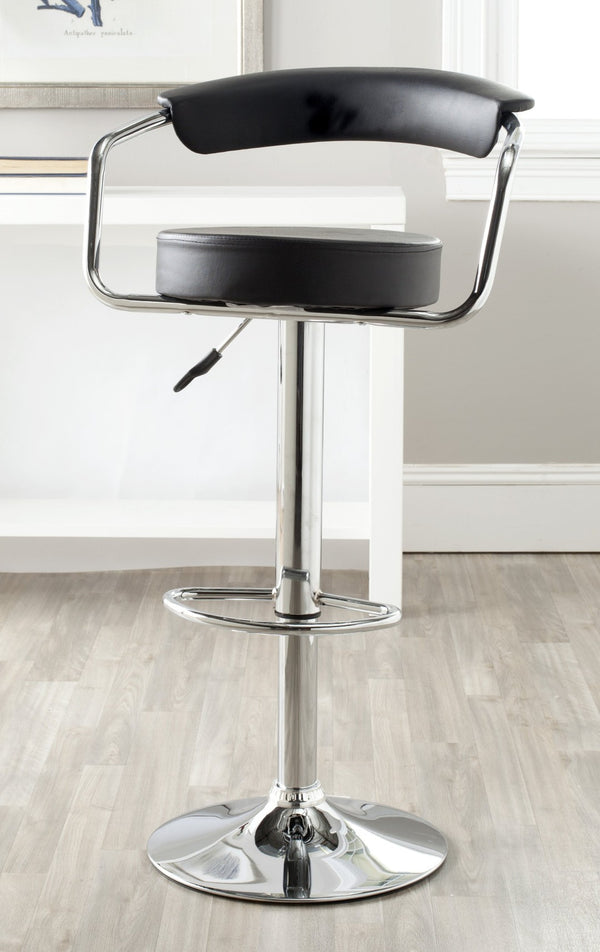 Safavieh Angus Swivel Bar Stool - Stylish Mid-Century Design With Chrome Accents & 360° Rotation For Comfort FOX7511B