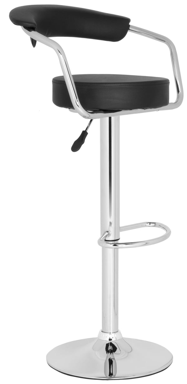Safavieh Angus Swivel Bar Stool - Stylish Mid-Century Design With Chrome Accents & 360° Rotation For Comfort FOX7511B