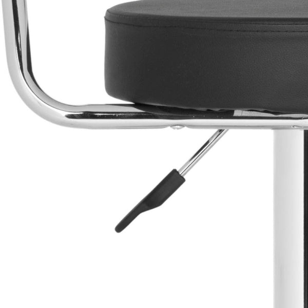 Safavieh Angus Swivel Bar Stool - Stylish Mid-Century Design With Chrome Accents & 360° Rotation For Comfort FOX7511B