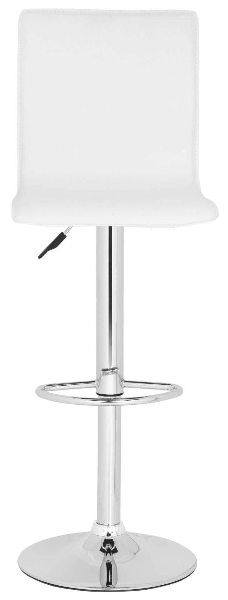 Safavieh Magda Swivel Bar Stool - Modern Chrome Frame With Faux Leather Upholstery For Stylish Comfort White FOX7513A