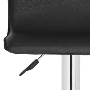 Safavieh Magda Swivel Bar Stool - Modern Chrome Frame With Faux Leather Upholstery For Stylish Comfort Black FOX7513B