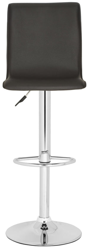 Safavieh Magda Swivel Bar Stool - Modern Chrome Frame With Faux Leather Upholstery For Stylish Comfort Brown FOX7513C
