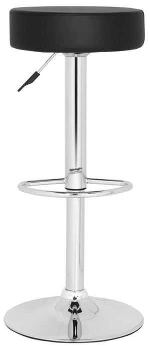 Safavieh Jude Swivel Bar Stool - Modern Adjustable Height Seating With Plush Cushion And 360° Swivel Motion Black FOX7514B