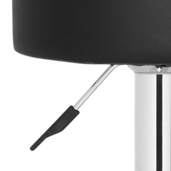 Safavieh Jude Swivel Bar Stool - Modern Adjustable Height Seating With Plush Cushion And 360° Swivel Motion Black FOX7514B