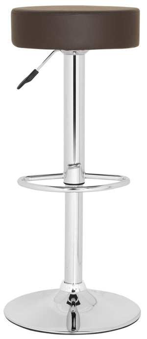 Safavieh Jude Swivel Bar Stool - Modern Adjustable Height Seating With Plush Cushion And 360° Swivel Motion Brown FOX7514C