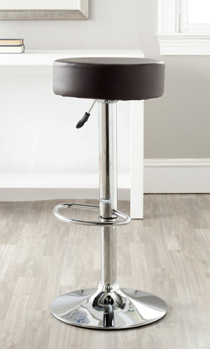 Safavieh Jude Swivel Bar Stool - Modern Adjustable Height Seating With Plush Cushion And 360° Swivel Motion Brown FOX7514C