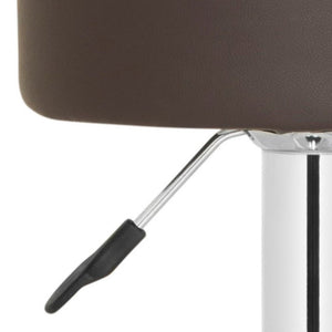 Safavieh Jude Swivel Bar Stool - Modern Adjustable Height Seating With Plush Cushion And 360° Swivel Motion Brown FOX7514C