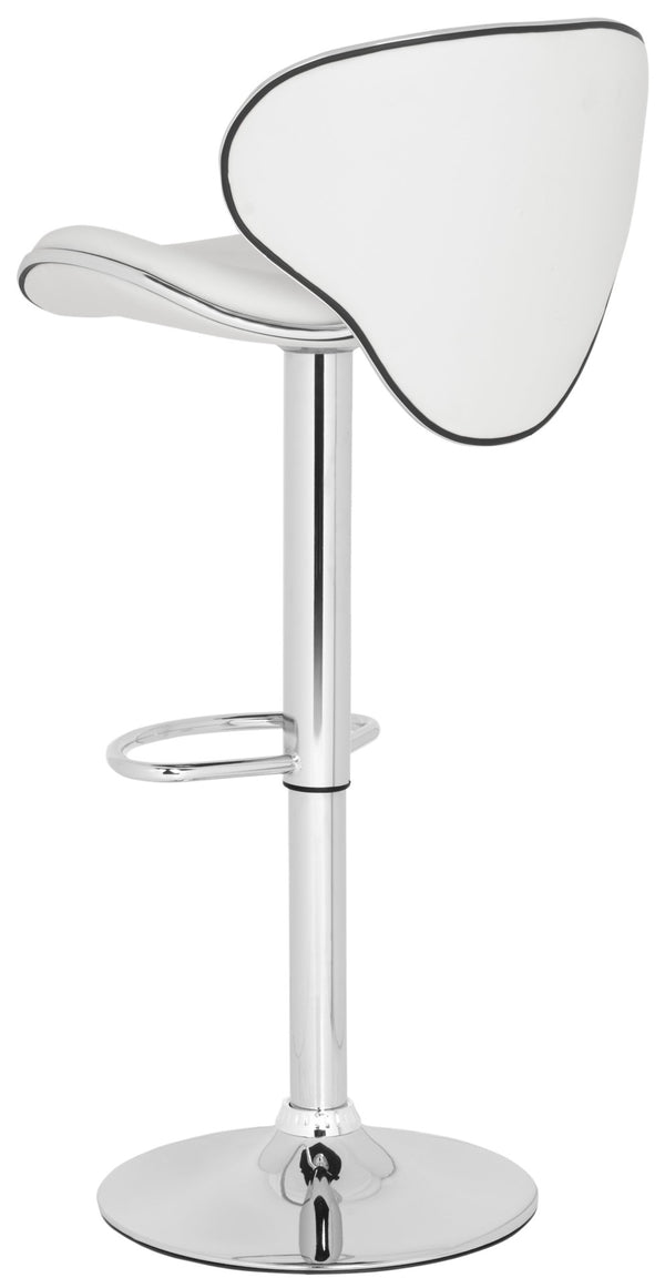 Safavieh Shambi Swivel Bar Stool - Modern Elegance With Adjustable Height & 360° Swivel For Comfort & Style White FOX7515A
