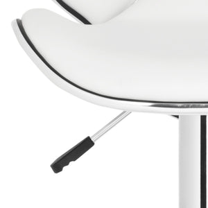 Safavieh Shambi Swivel Bar Stool - Modern Elegance With Adjustable Height & 360° Swivel For Comfort & Style White FOX7515A