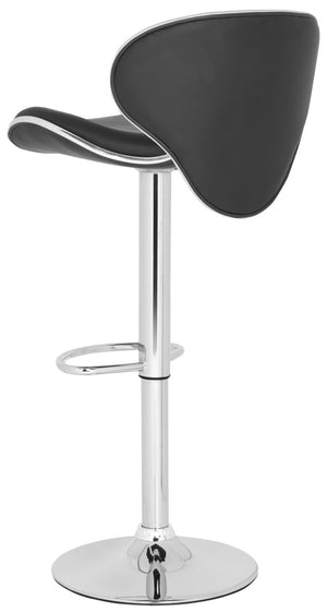 Safavieh Shambi Swivel Bar Stool - Modern Elegance With Adjustable Height & 360° Swivel For Comfort & Style Black FOX7515B