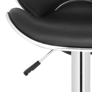 Safavieh Shambi Swivel Bar Stool - Modern Elegance With Adjustable Height & 360° Swivel For Comfort & Style Black FOX7515B