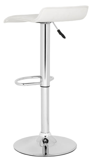 Safavieh Lamita Swivel Bar Stool - Contemporary Height-Adjustable Design With Luxurious Tufted Detailing White FOX7516A