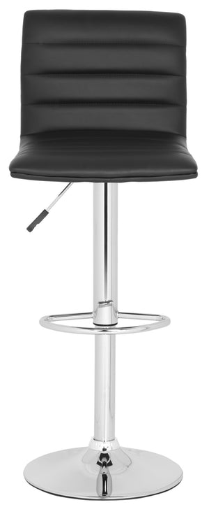 Safavieh Arissa Swivel Bar Stool - Modern Glamour Meets Comfort With High Back & Chrome Accents For Chic Spaces Black FOX7519B