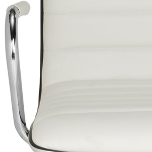 Safavieh Jonika Modern Swivel Desk Chair – Ergonomic Comfort, Adjustable Height & Easy-Care Upholstery Design White FOX7520A