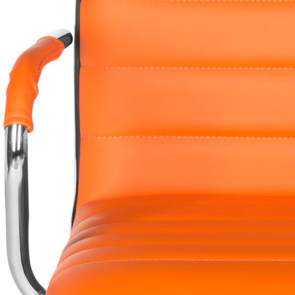 Safavieh Jonika Modern Swivel Desk Chair – Ergonomic Comfort, Adjustable Height & Easy-Care Upholstery Design Orange FOX7520D