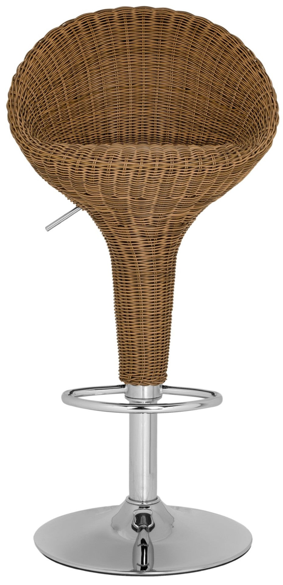 Safavieh Nrdika Swivel Barstool - Modern Faux Wicker Design With Adjustable Seat Height & 360° Smooth Swivel FOX7522A