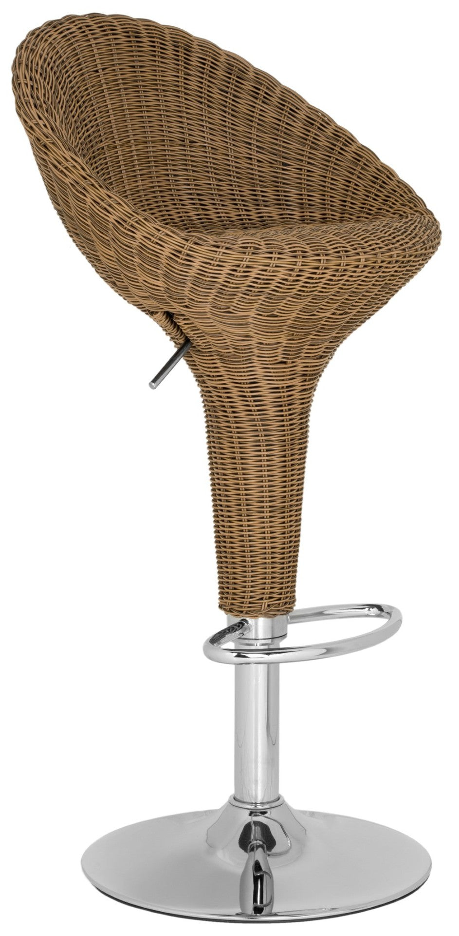Safavieh Nrdika Swivel Barstool - Modern Faux Wicker Design With Adjustable Seat Height & 360° Smooth Swivel FOX7522A