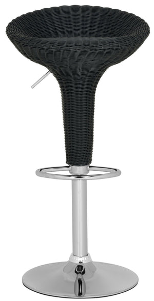 Safavieh Monicka Swivel Bar Stool - Modern Adjustable Height Seat With Wicker-Style Texture For Chic Spaces FOX7525B