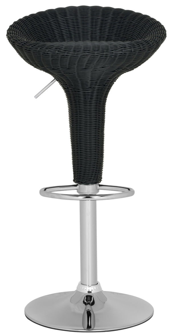 Safavieh Monicka Swivel Bar Stool - Modern Adjustable Height Seat With Wicker-Style Texture For Chic Spaces FOX7525B