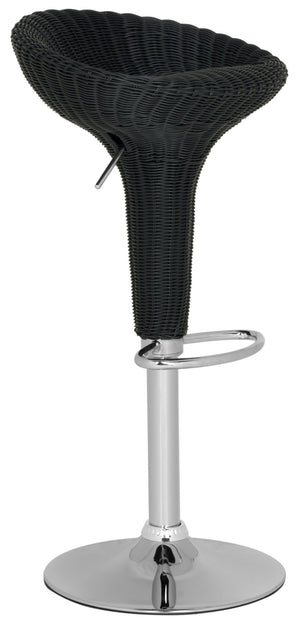 Safavieh Monicka Swivel Bar Stool - Modern Adjustable Height Seat With Wicker-Style Texture For Chic Spaces FOX7525B