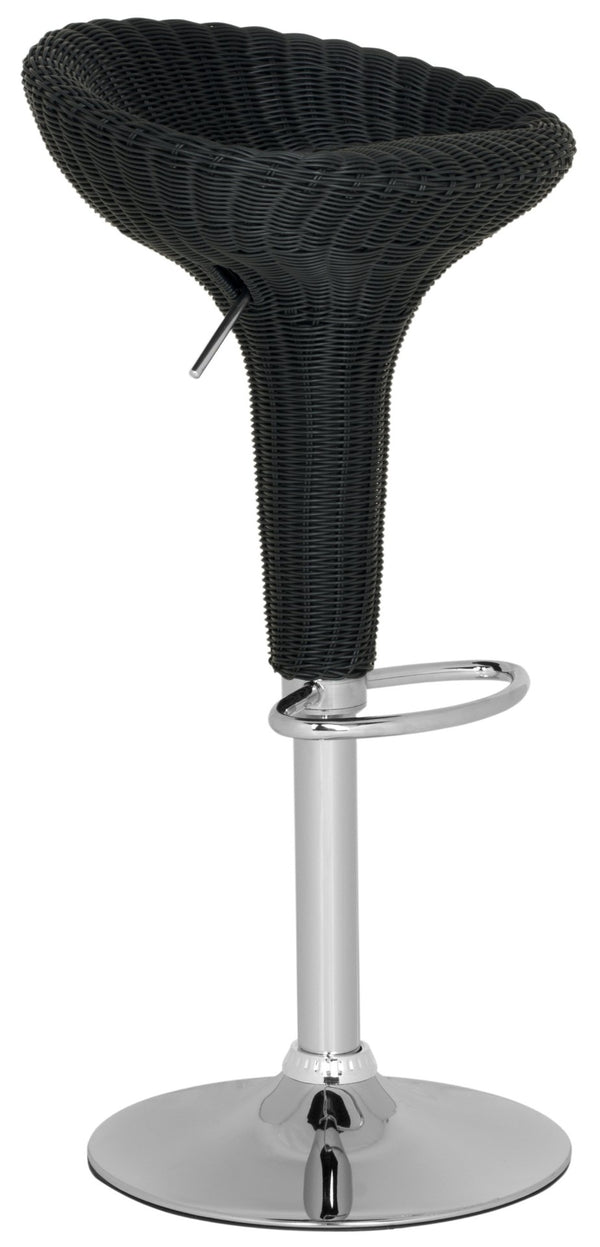 Safavieh Monicka Swivel Bar Stool - Modern Adjustable Height Seat With Wicker-Style Texture For Chic Spaces FOX7525B