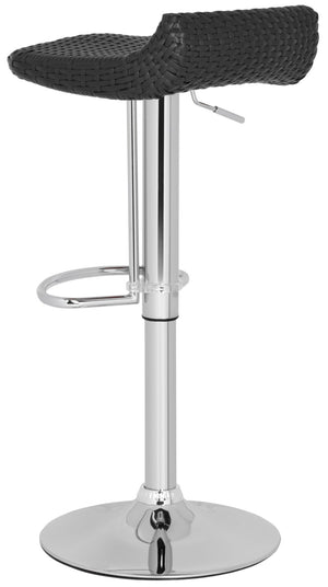 Safavieh Juji Modern Adjustable Swivel Bar Stool With Basket-Weave Design For Kitchen And Home Bar Seating FOX7527B