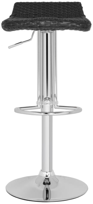 Safavieh Juji Modern Adjustable Swivel Bar Stool With Basket-Weave Design For Kitchen And Home Bar Seating FOX7527B