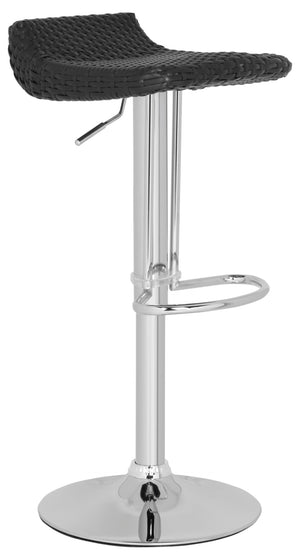 Safavieh Juji Modern Adjustable Swivel Bar Stool With Basket-Weave Design For Kitchen And Home Bar Seating FOX7527B