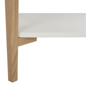 Safavieh Caraway Rectangular Coffee Table - Modern Parisian Design With Dual-Tier Storage & White Oak Finish FOX8202A