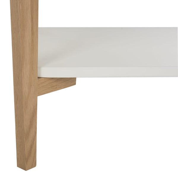 Safavieh Caraway Rectangular Coffee Table - Modern Parisian Design With Dual-Tier Storage & White Oak Finish FOX8202A
