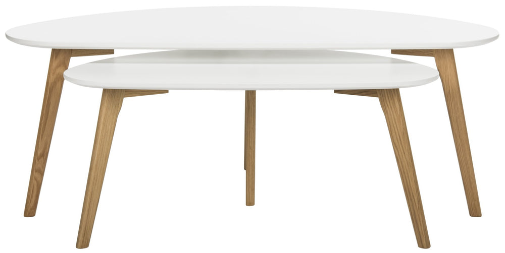 Safavieh Olida Contemporary Double Coffee Table Set - Modern Nested Design For Versatile Living Spaces FOX8208A
