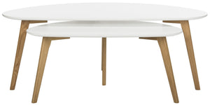 Safavieh Olida Contemporary Double Coffee Table Set - Modern Nested Design For Versatile Living Spaces FOX8208A