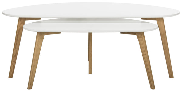 Safavieh Olida Contemporary Double Coffee Table Set - Modern Nested Design For Versatile Living Spaces FOX8208A