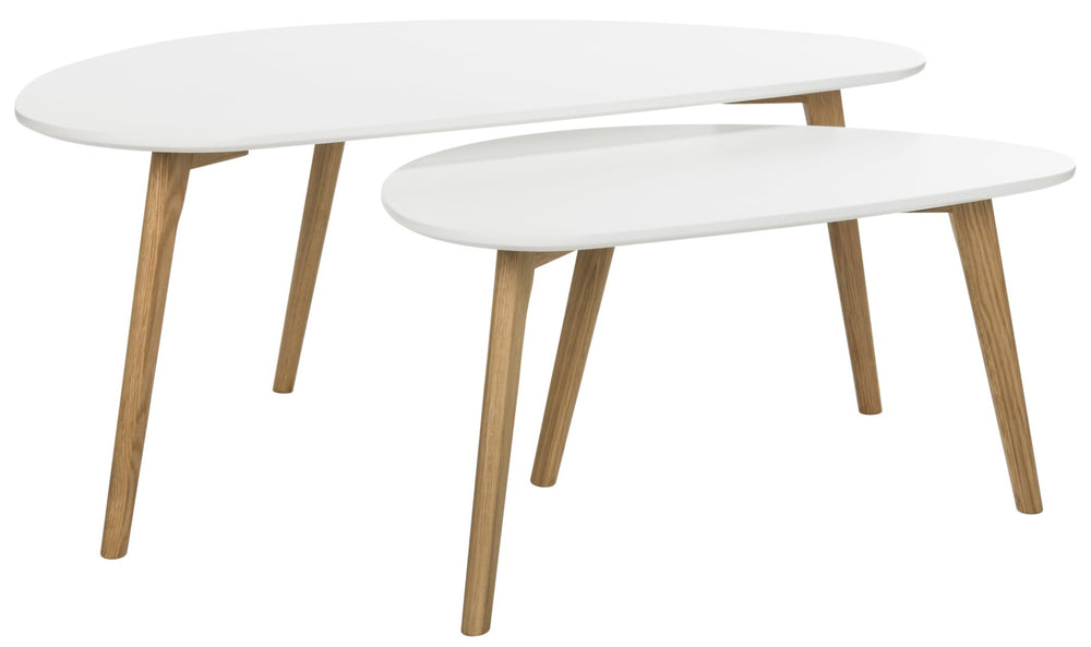 Safavieh Olida Contemporary Double Coffee Table Set - Modern Nested Design For Versatile Living Spaces FOX8208A
