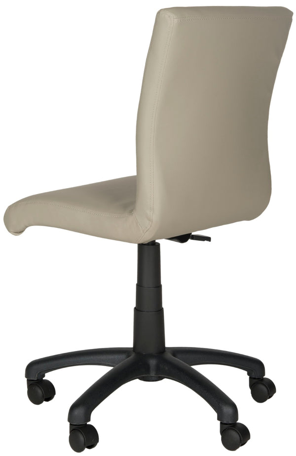 Safavieh Hal Desk Chair - Stylish Vegan Leather Upholstered Comfort For Modern Workspaces And Home Offices Grey FOX8501C