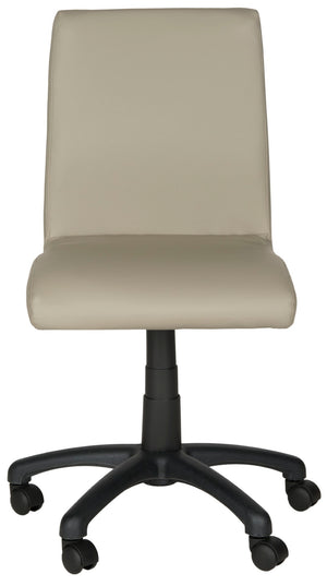 Safavieh Hal Desk Chair - Stylish Vegan Leather Upholstered Comfort For Modern Workspaces And Home Offices Grey FOX8501C
