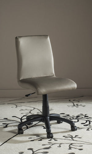 Safavieh Hal Desk Chair - Stylish Vegan Leather Upholstered Comfort For Modern Workspaces And Home Offices Grey FOX8501C
