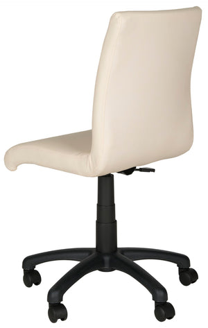 Safavieh Hal Desk Chair - Stylish Vegan Leather Upholstered Comfort For Modern Workspaces And Home Offices Champagne FOX8501D